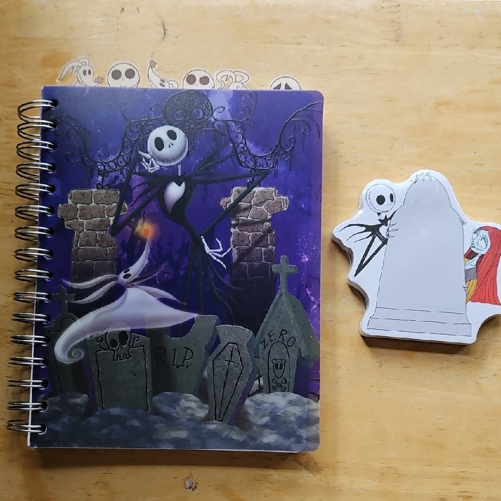 The Nightmare Before Christmas Journal And Sticky Notes